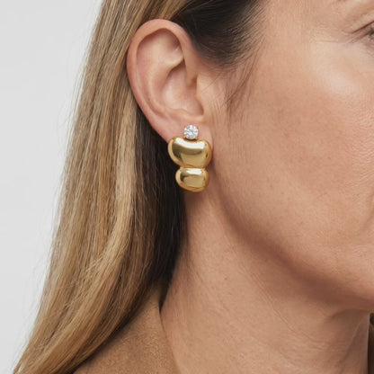 Golden Halo Stud Earrings