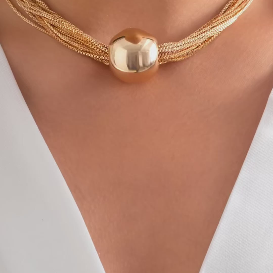 OrbEcho Multi Chain Chocker Necklace