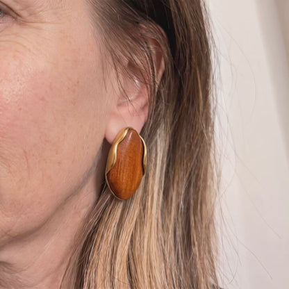 Golden Driftwood SS Earrings