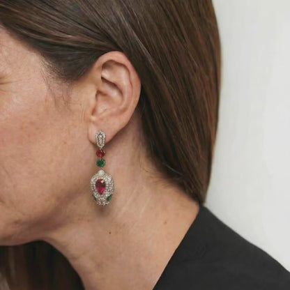 Boucles d'oreilles héritage émeraude 