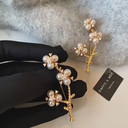 Broche Fleur Givrée 