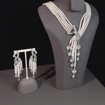 Opera Cascade Pearl Necklace