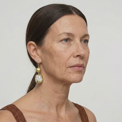 Molten Pearl Statement Earrings