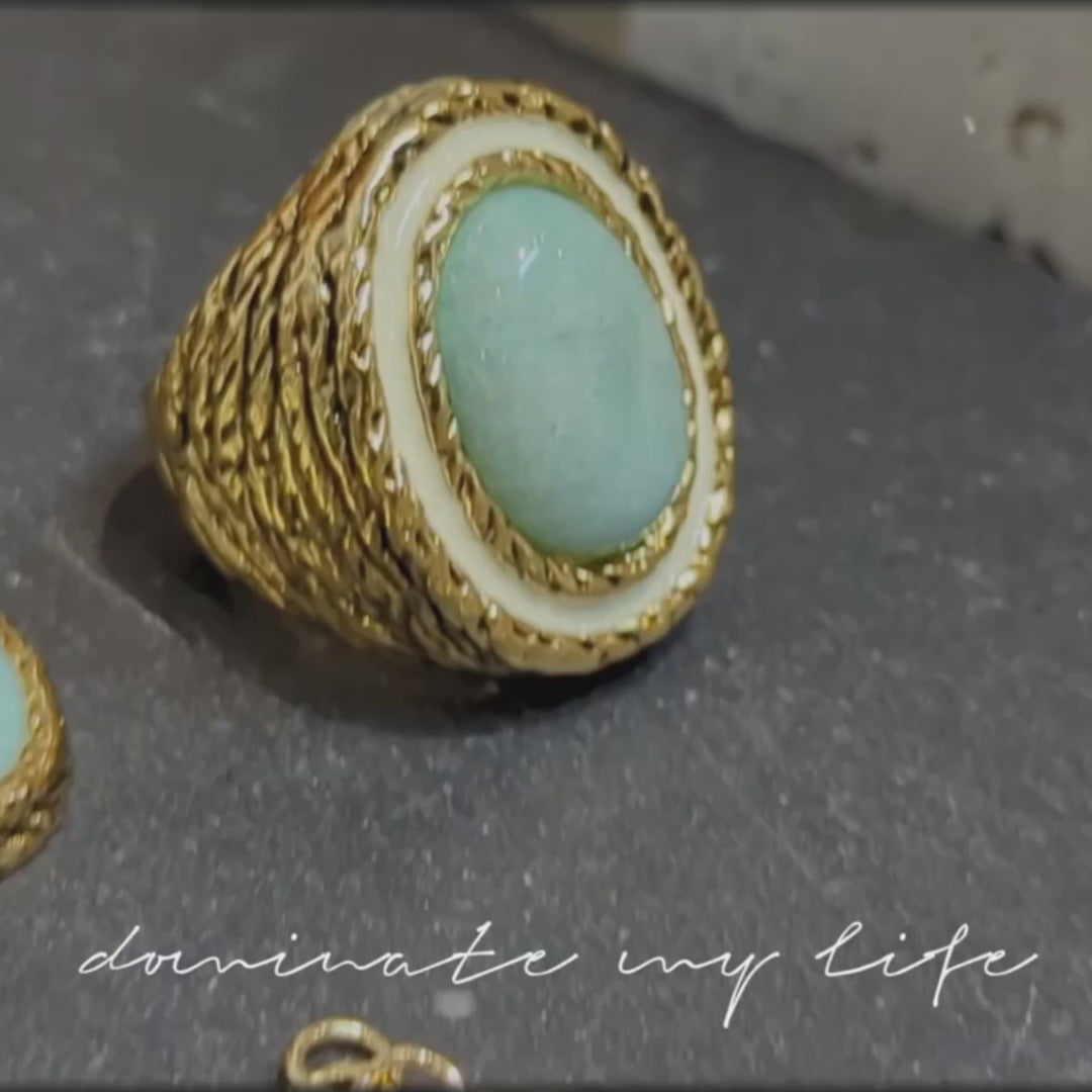 GeoGem Vintage Turquoise Ring