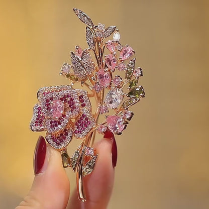 Broche Fleur Givrée 