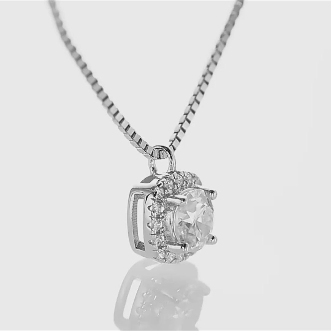 Baroquette 0.5Ct Moissanite 925 Silver Necklace