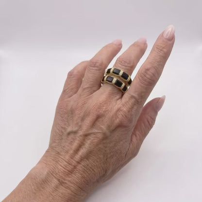Noir Halo Band Anillo