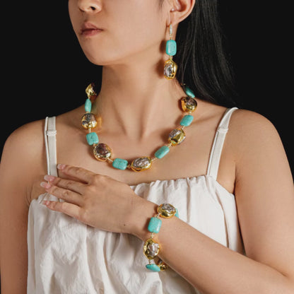 Rote Muse Perlenkette 