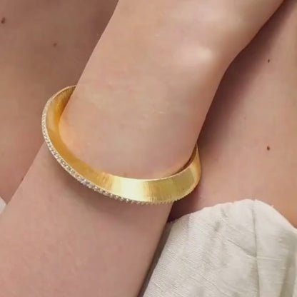 Crystal Arc Cuff Bracelet
