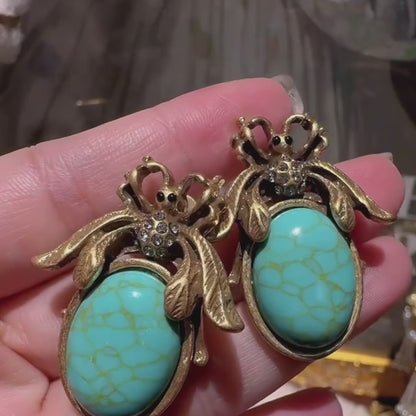 Bohemian Beetle Heirloom Earrings