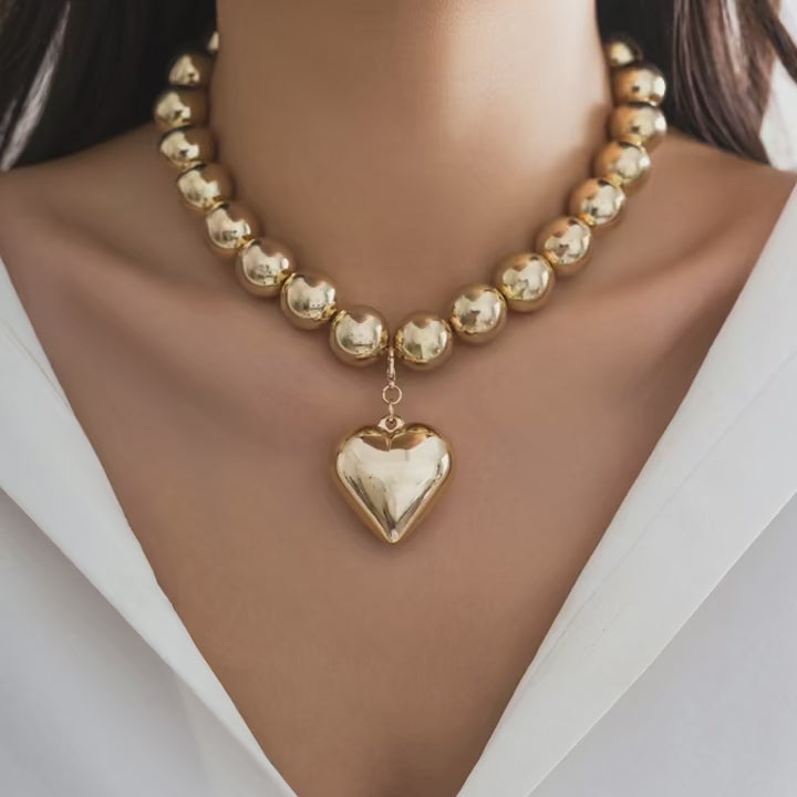 Vivify Love Heart Chunky Necklace