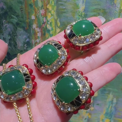 Scarlet Crown Earrings