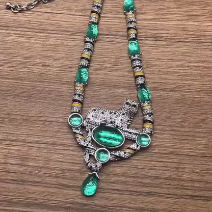 Collar de la cadena de topacio verdantVow