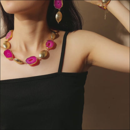 Collar de la cadena de topacio verdantVow