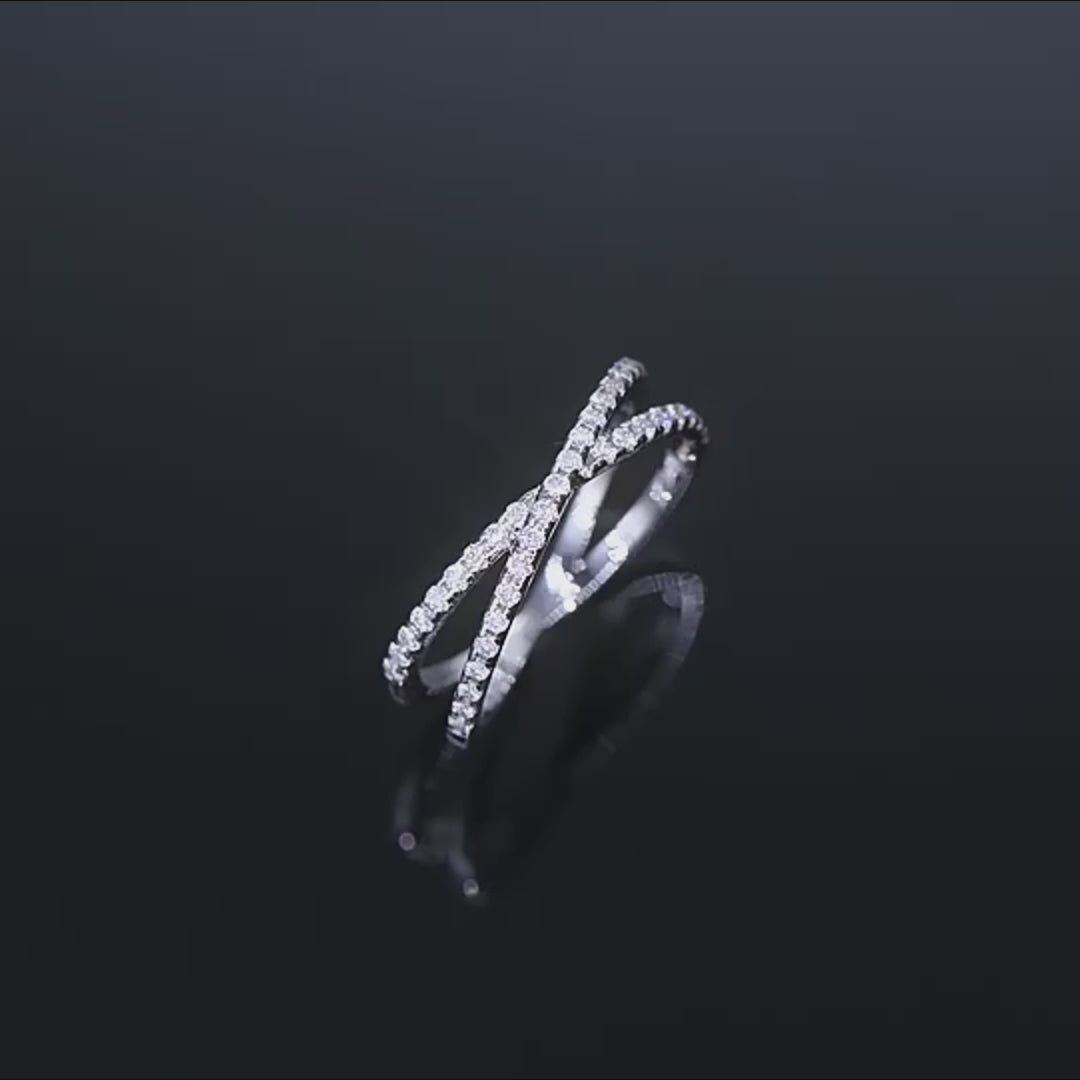 Asterin Moissanite S925 Sterling Silver Eternity Ring