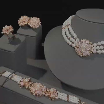 Blush Bloom Pearl Necklace