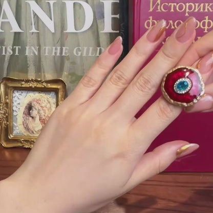 Crimson Halo Ring