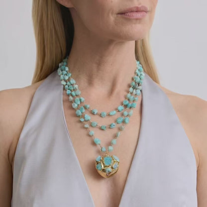 Aqua Aurora Pendant Necklace