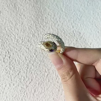 White Viper 925 Silver Ring