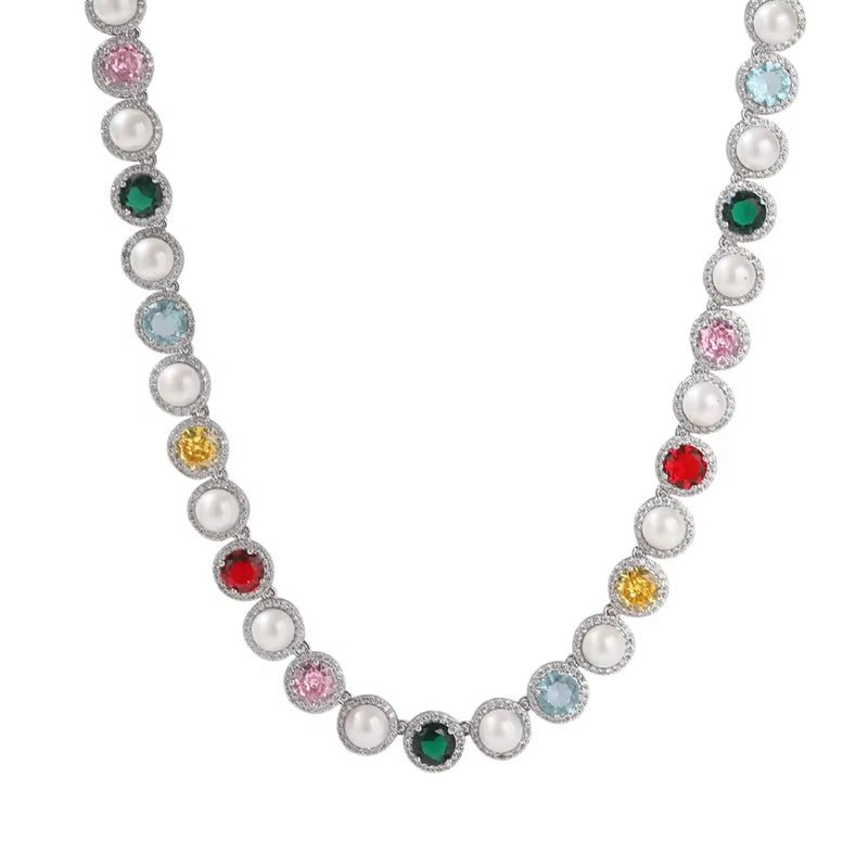 Prism Parade Tennis Necklace - Voisson