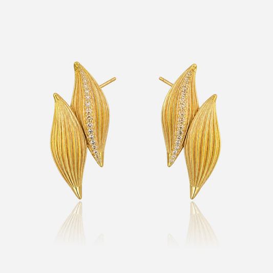 Radiant Leaf Earrings - Voisson