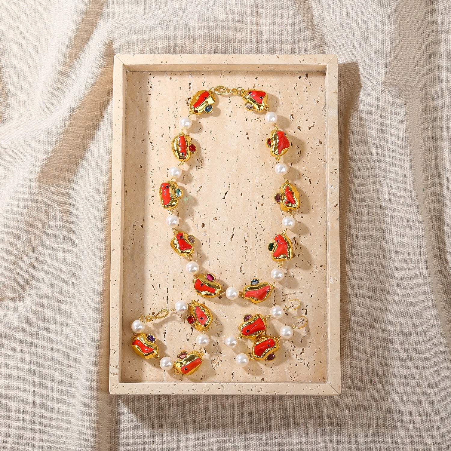 Red Muse Pearl Necklace - Voisson