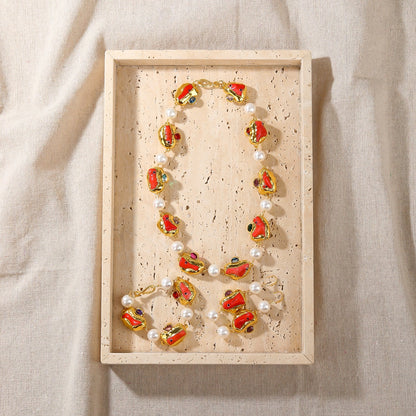 Red Muse Pearl Necklace - Voisson