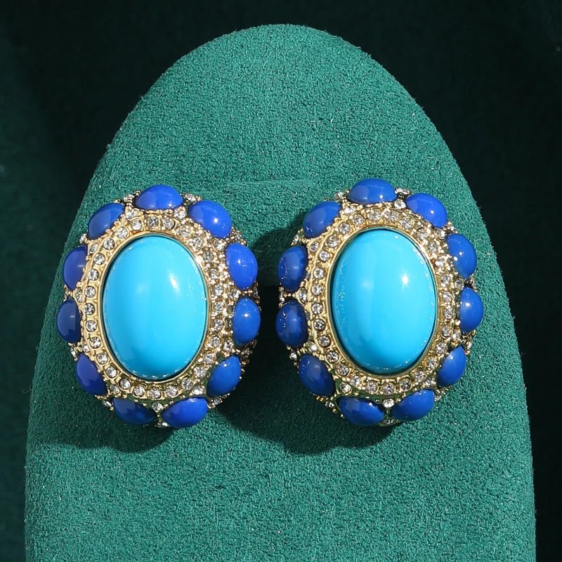 Regal Halo Stud Earrings - Voisson