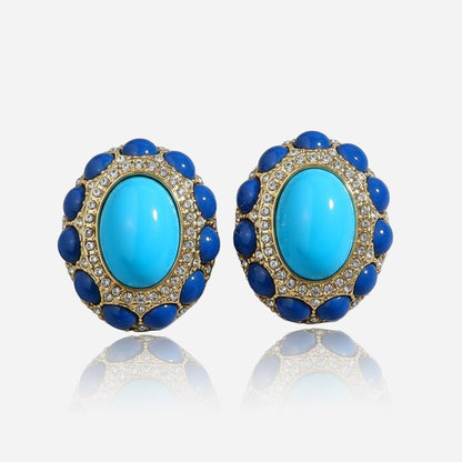 Regal Halo Stud Earrings - Voisson