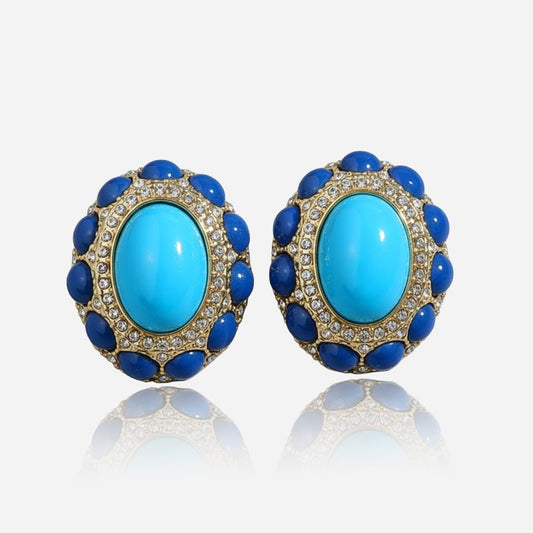 Regal Halo Stud Earrings - Voisson