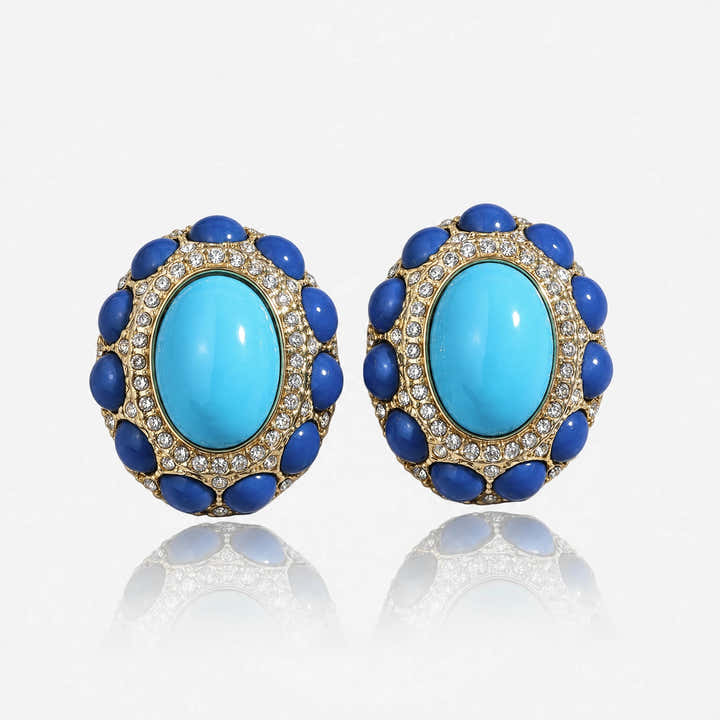 Regal Halo Stud Earrings - Voisson
