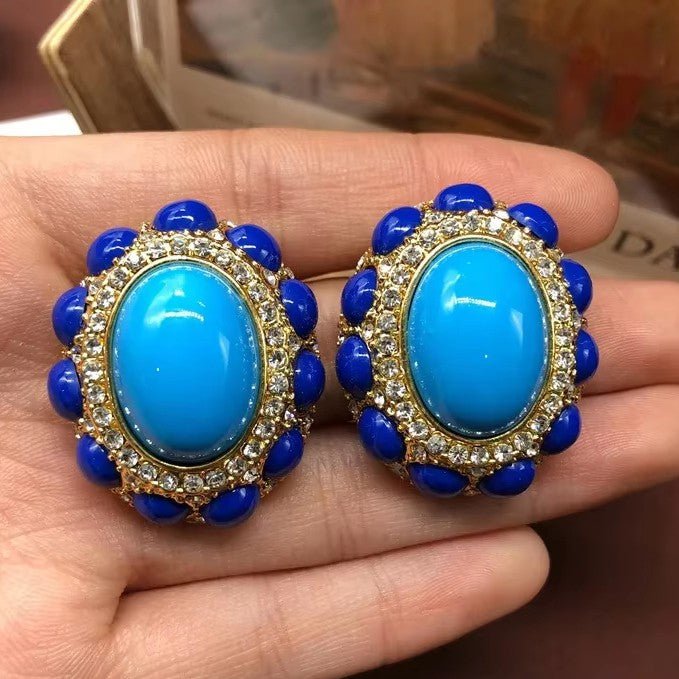 Regal Halo Stud Earrings - Voisson