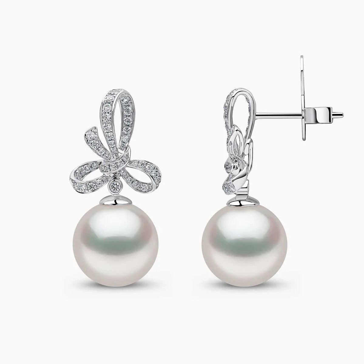 Ribbon Grace Pearl Earrings - Voisson