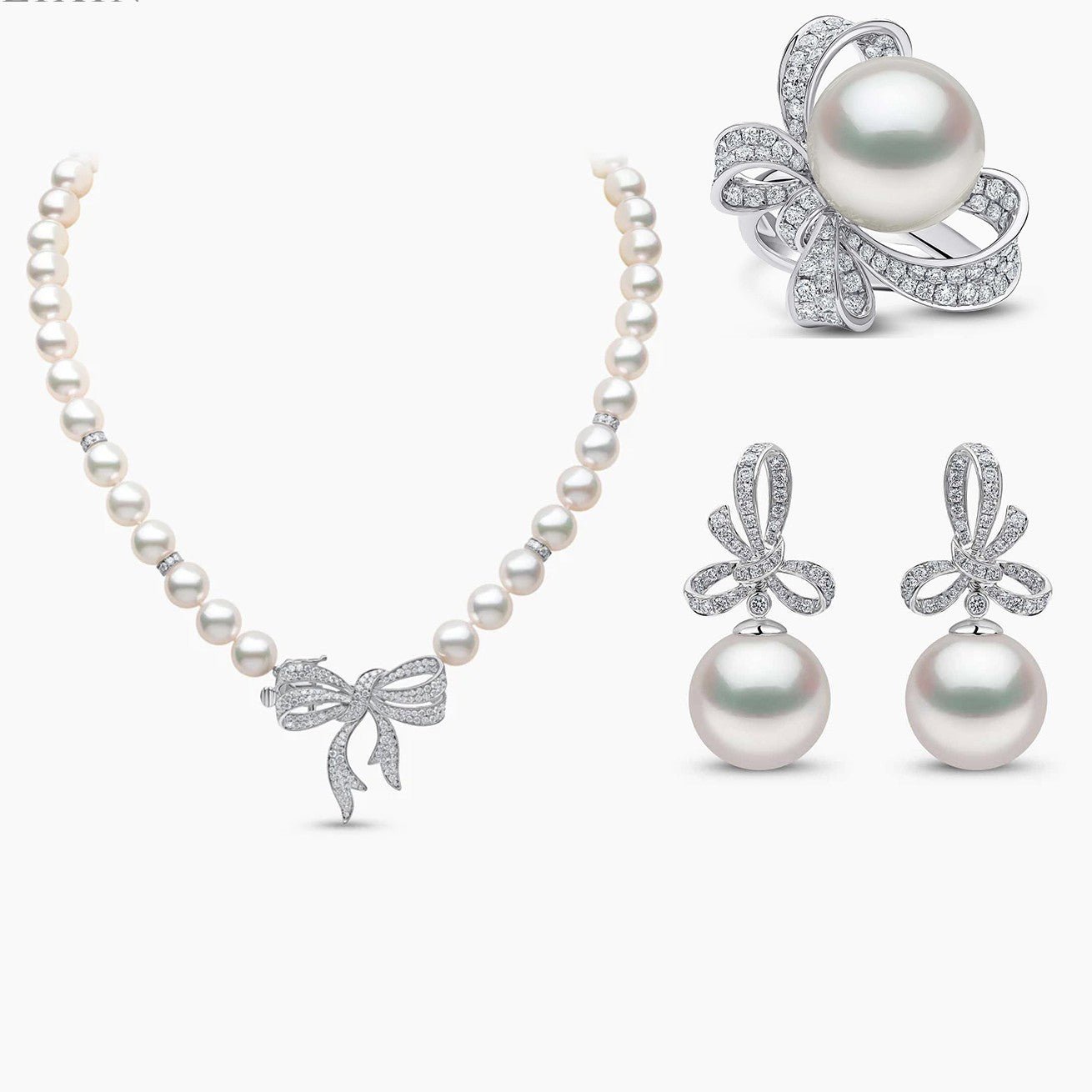 Ribbon Grace Pearl Earrings - Voisson