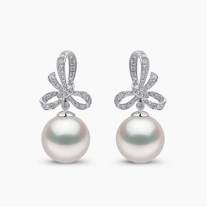 Ribbon Grace Pearl Earrings - Voisson