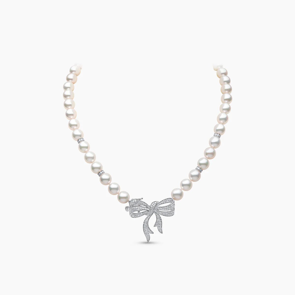 Ribbon Grace Pearl Necklace - Voisson