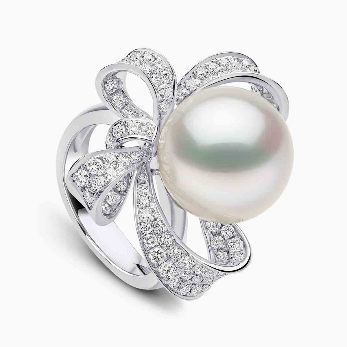 Ribbon Grace Pearl Ring - Voisson