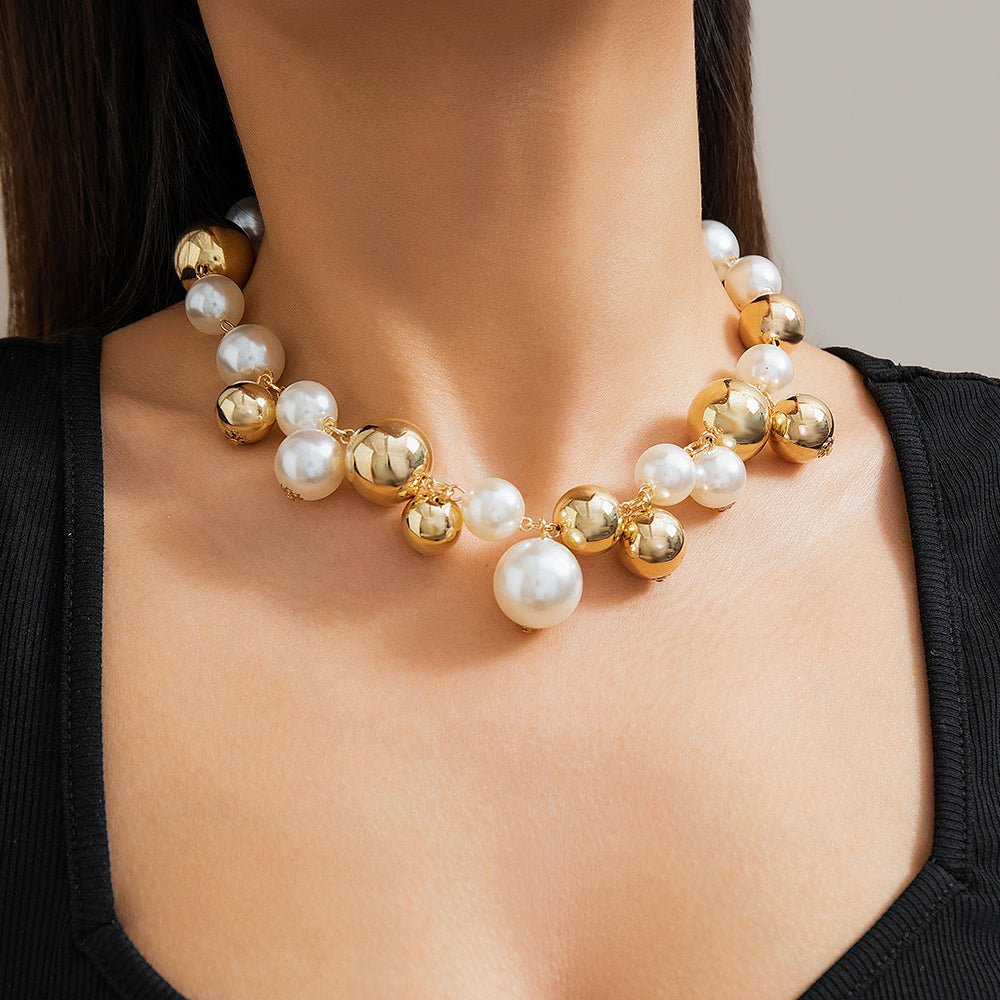 Ritz Acrylic Chunky Bead Necklace - Voisson