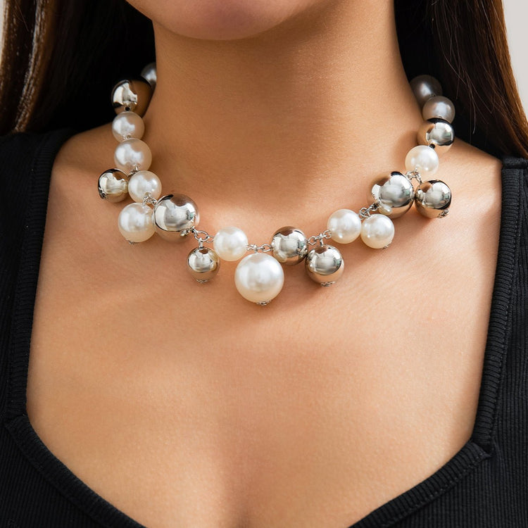 Ritz Acrylic Chunky Bead Necklace - Voisson