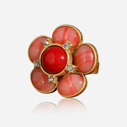 Rosy Halo Garden Ring - Voisson