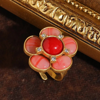 Rosy Halo Garden Ring - Voisson