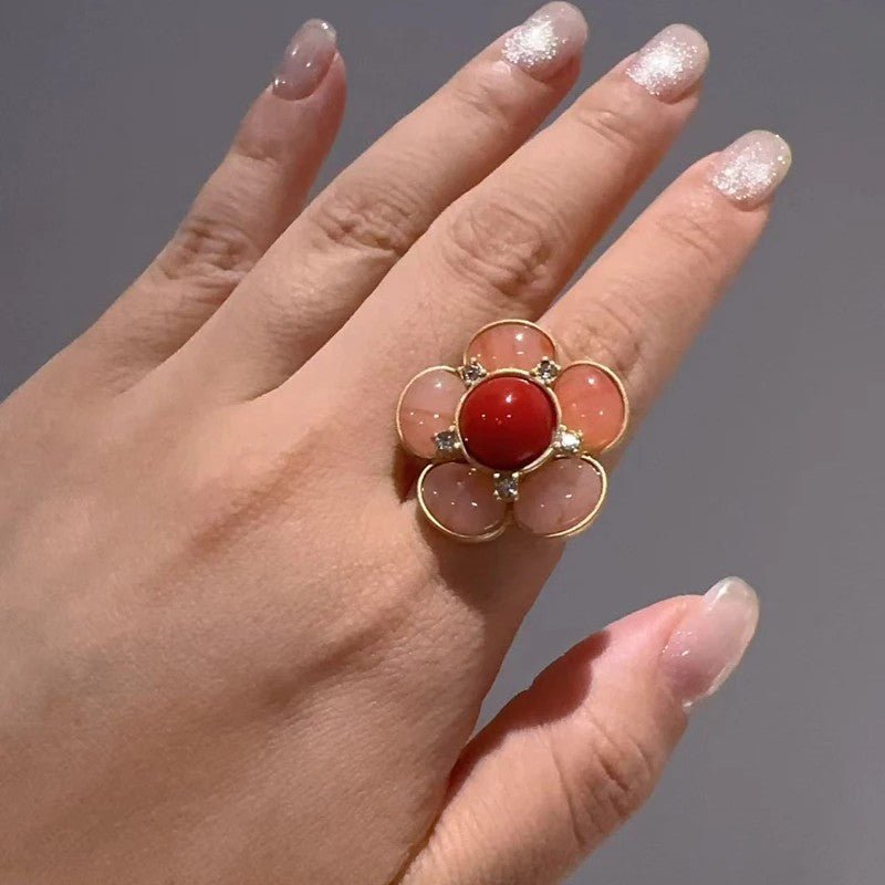 Rosy Halo Garden Ring - Voisson