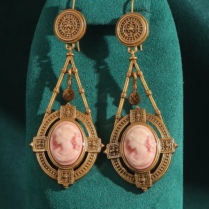 Royal Cameo Medallion Earrings - Voisson