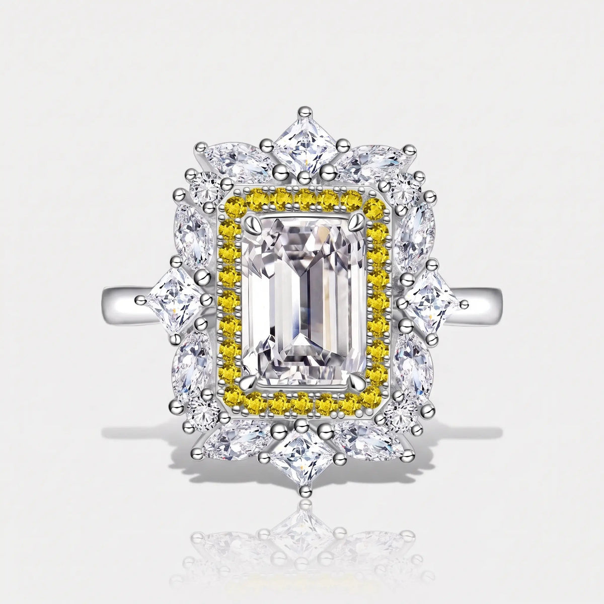 Royal Frame 925 Silver Ring - Voisson