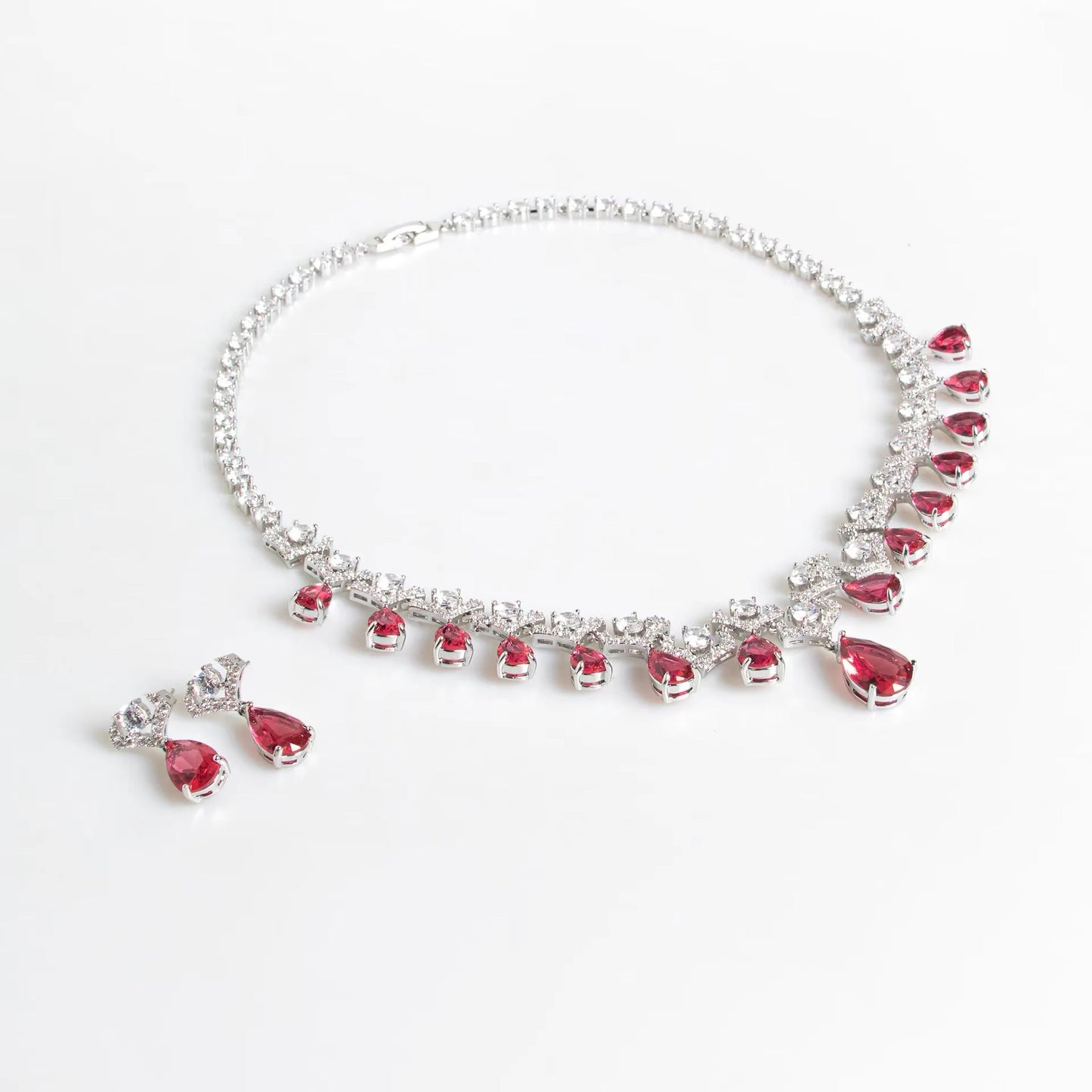 Royal Teardrop Cascade Earrings - Voisson