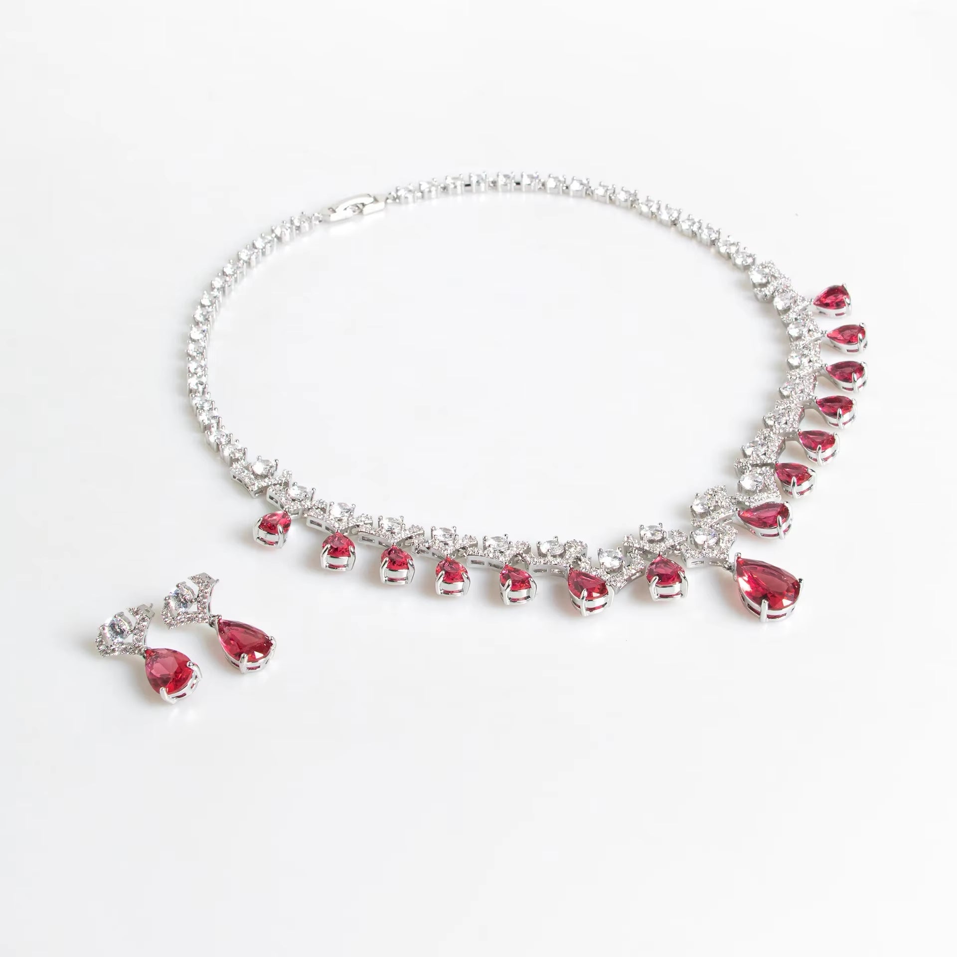 Royal Teardrop Cascade Earrings - Voisson