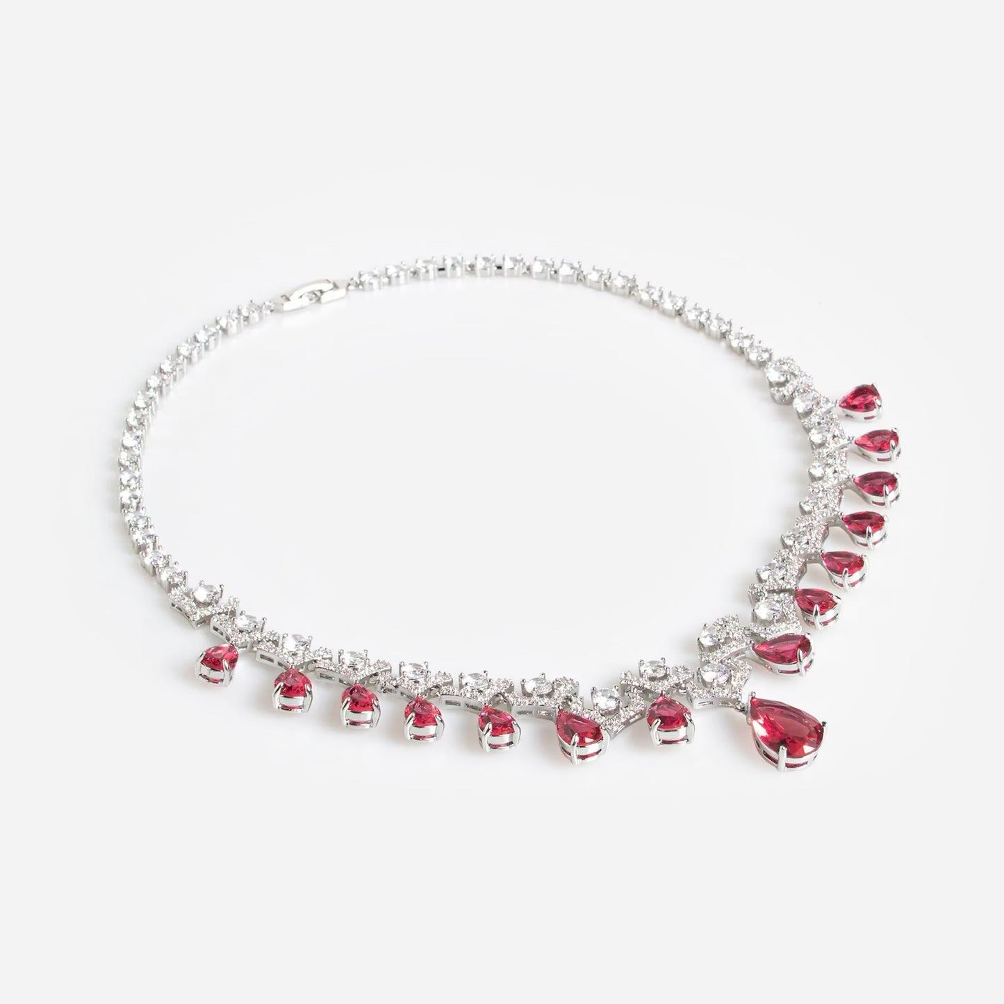 Royal Teardrop Cascade Necklace - Voisson