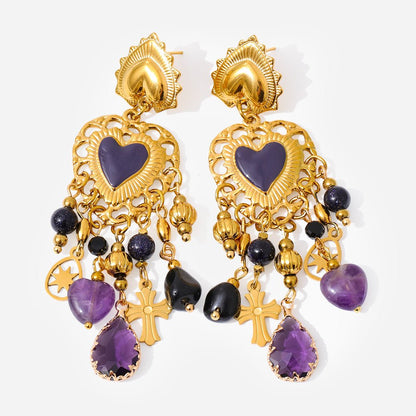 Sacred Heart Charm Earrings - Voisson