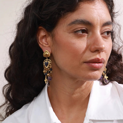 Sacred Heart Charm Earrings - Voisson
