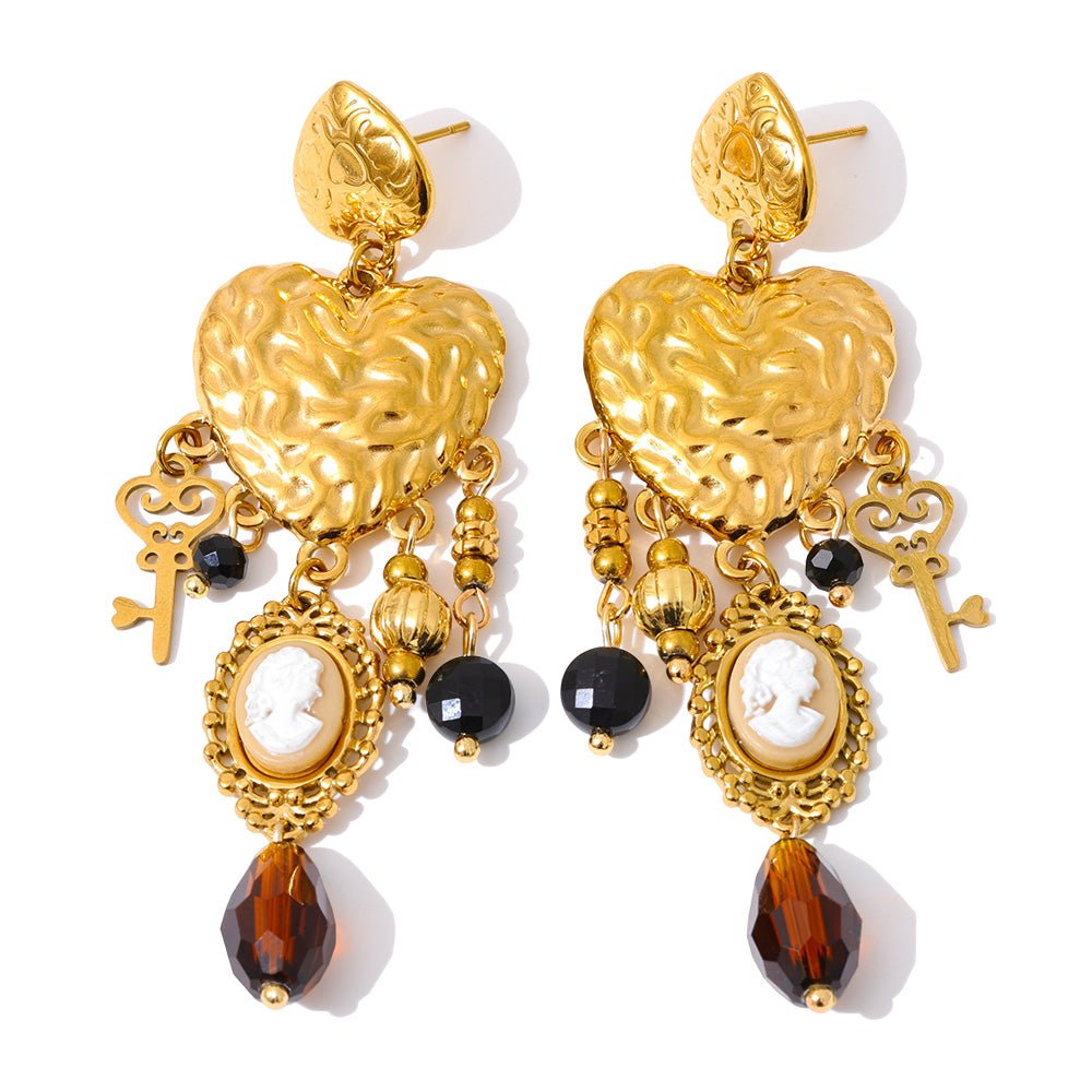 Sacred Heart Charm Earrings - Voisson